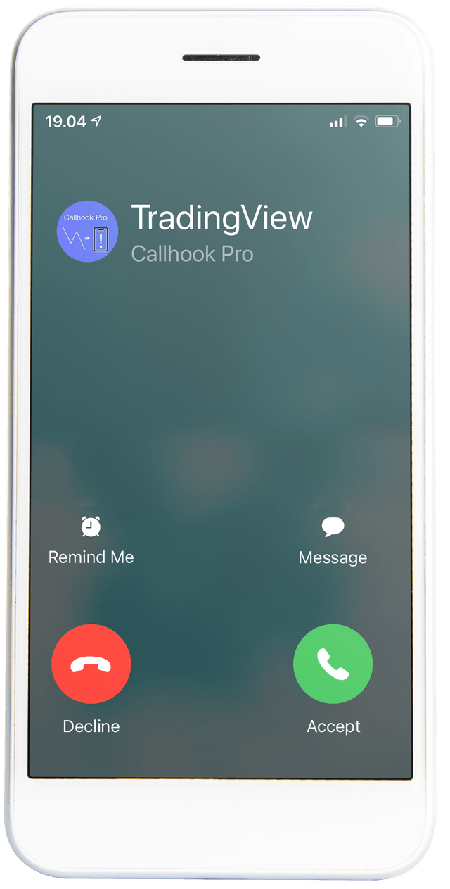 Callhook Pro — incoming phone call mockup